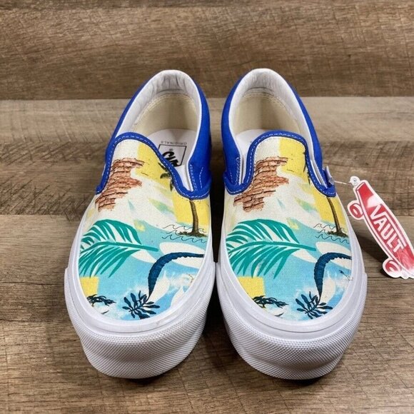 VANS Vault OG 'Spring Brick' Classic Slip On Dazzling Blue Mens 6.5 Womens 8 NEW - Picture 3 of 10